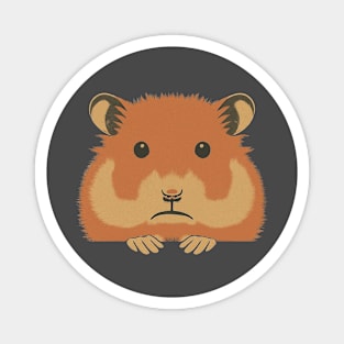 Sad Hamster Portrait Magnet